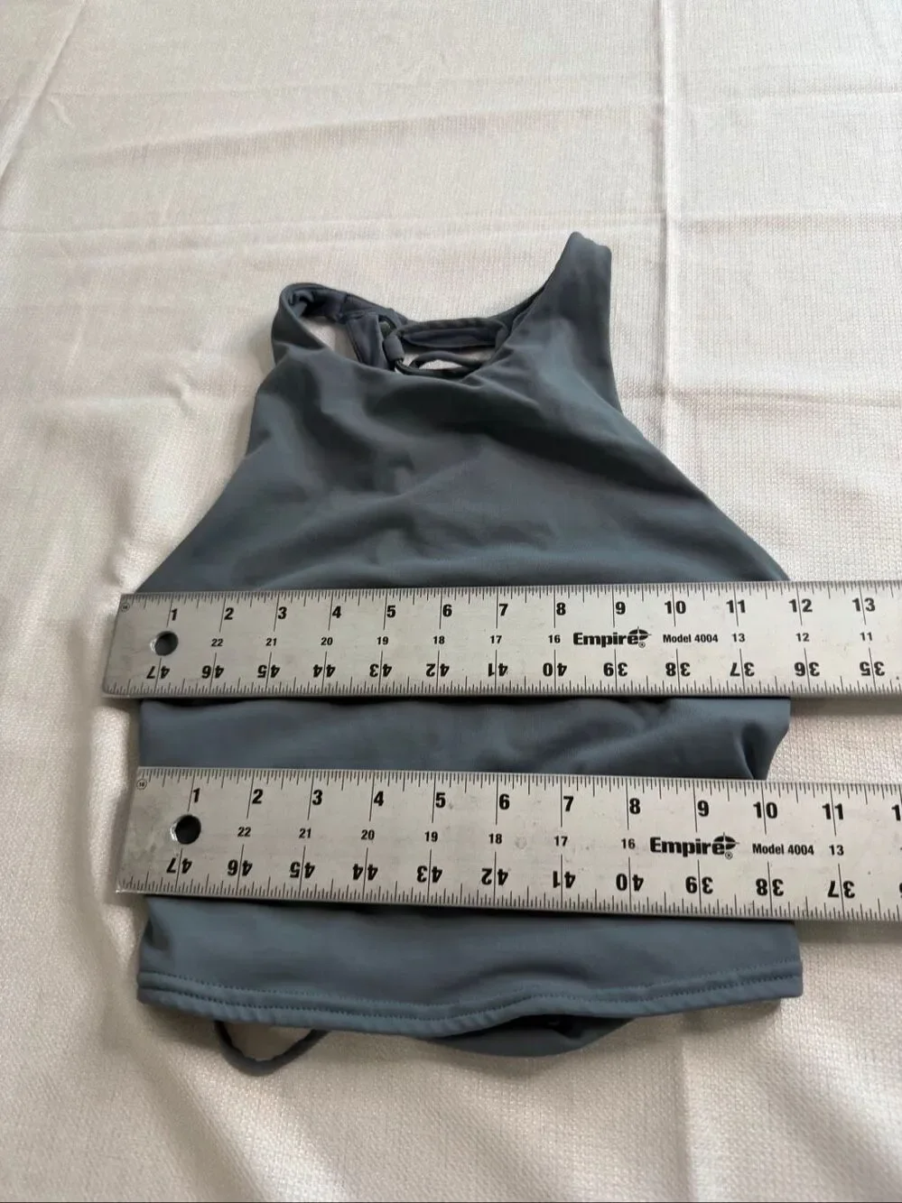 Alo Yoga Movement Sports Bra Crop Top Lace Up Corset Grey Size XS